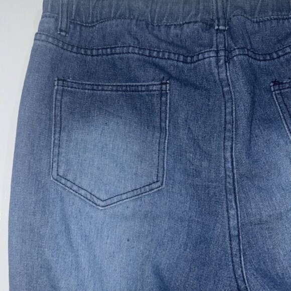 Elastic Waist Denim Jogger Jeans XXL Relaxed Fit Blue Wash Drawstring Waistband - Picture 6 of 12